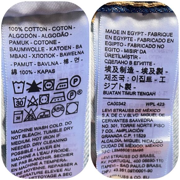 Levi’s 501 Original Fit Men’s Buttonfly Straight Leg Blue Jeans W38 L34 - Picture 14 of 16